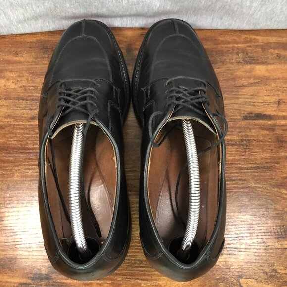 Allen Edmonds Men's 9.5 3E Wide Split Toe Derby Black Leather‎ Shoes Vibram Sole - Picture 4 of 10